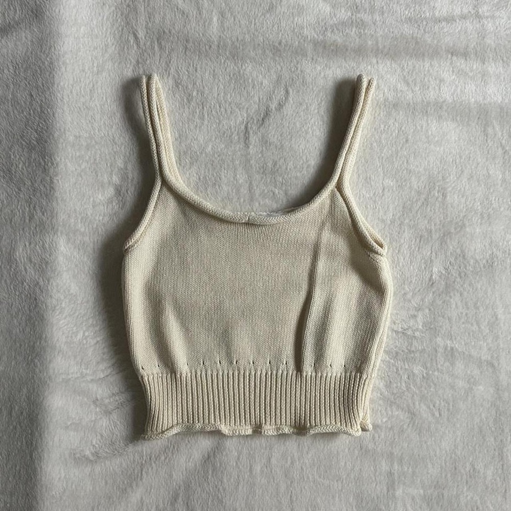 Single Cream Knit Camisole